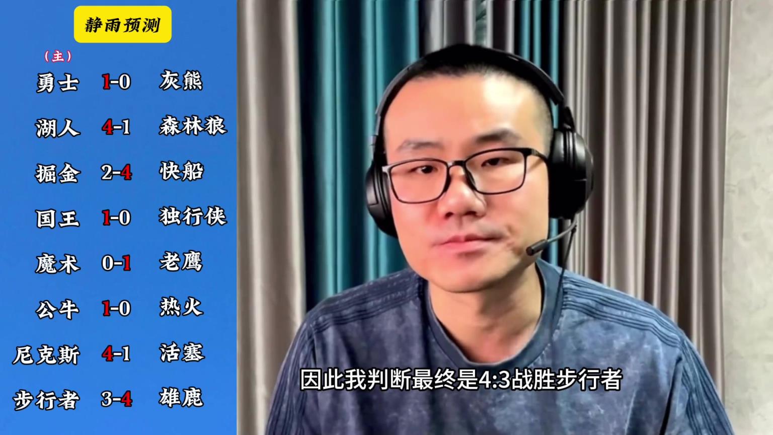 你同意嗎？靜雨對(duì)東西部季后賽球隊(duì)的預(yù)測(cè)：勇贏熊 湖船尼鹿晉級(jí)